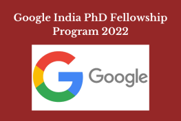 Google India PhD Fellowship Program 2022