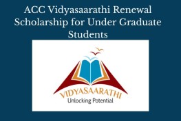 ACC Vidyasaarathi Renewal Scholarship for Under Graduate Students