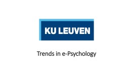 Trends in e-Psychology