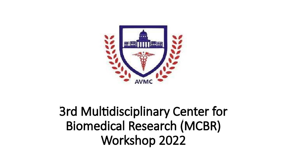 3rd Multidisciplinary Center for Biomedical Research (MCBR) Workshop 2022
